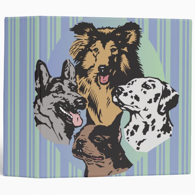 dog breeds notebook binder (Front/Spine)