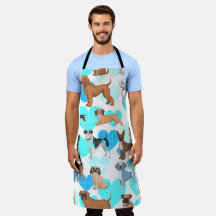 Dog Breeds Pattern All-Over Print Apron