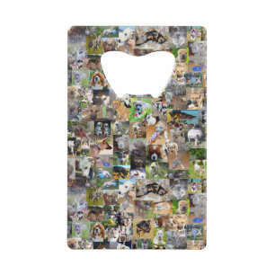 Dog Breeds Photo Collage,  Credit Card Bottle Opener