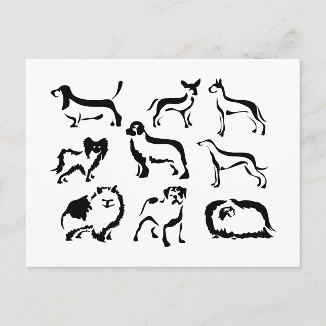 Dog Breeds Postcard (Front)