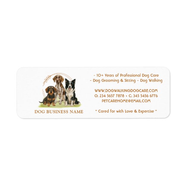 Dog Breeds Watercolor Label