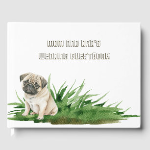 Dog Bride and Groom Pet Wedding Guest Book
