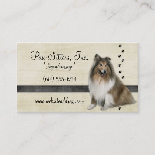 Customizable Dog Business Card :: Collie