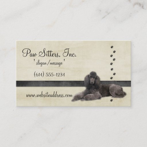 Customizable Dog Business Card :: Standard Poodle