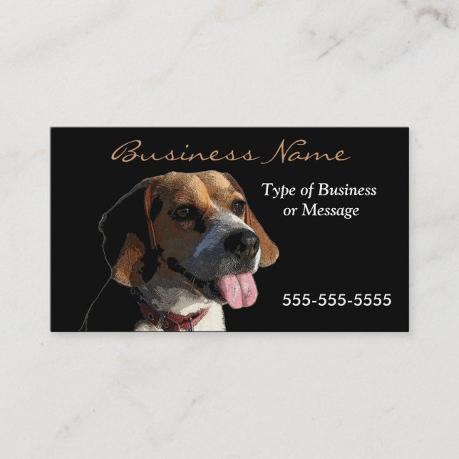 Dog Business Card Template - Beagle (Front)