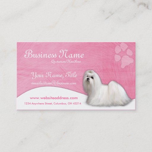 Customizable Dog Business Cards :: Maltese