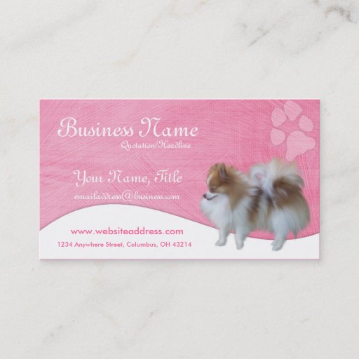 Customizable Dog Business Cards :: Pomeranian