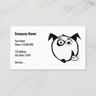 Dog business cards with cute illustration