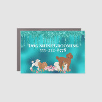 Dog Business Grooming Pet Sitting Glitter