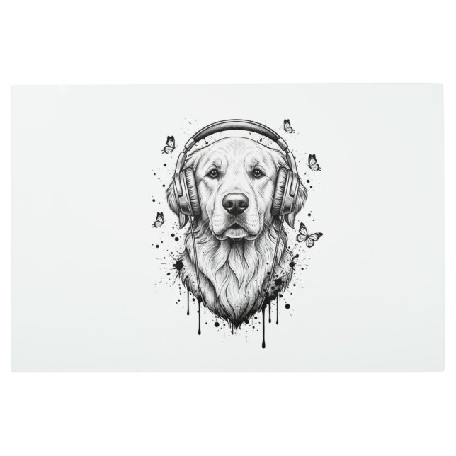 Dog Business Metal Print (Front)