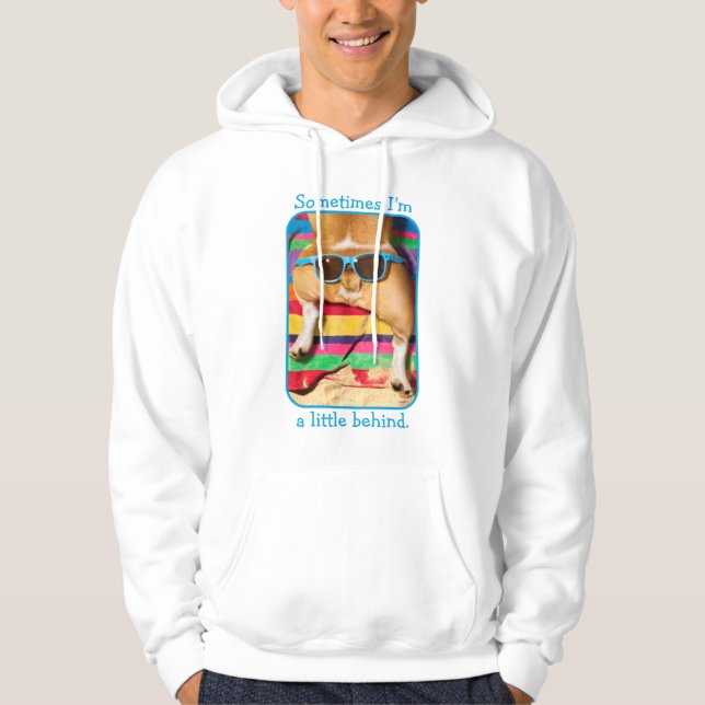 Dog Butt With Sunglasses Hoodie (Front)