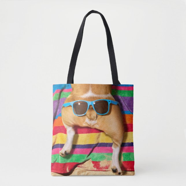 Dog Butt With Sunglasses Tote Bag (Front)