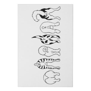 Dog Butts Faux Canvas Print