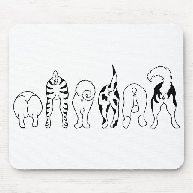 Dog Butts - Mouse Pad (Front)