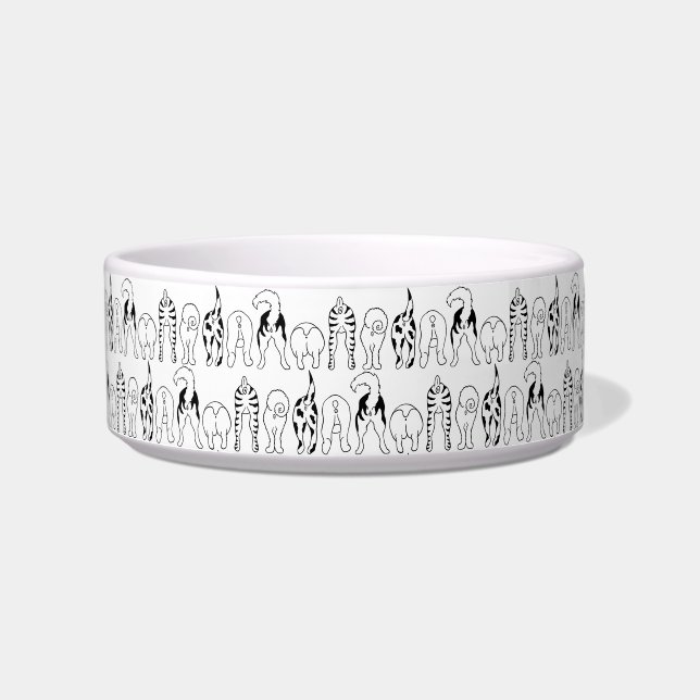Dog Butts Pattern Bowl (Front)