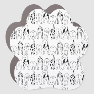 Dog Butts Pattern Car Magnet