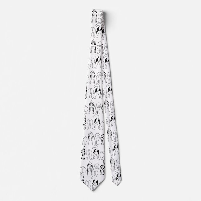 Dog Butts Pattern Neck Tie (Front)
