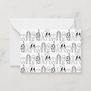 Dog Butts Pattern Note Card