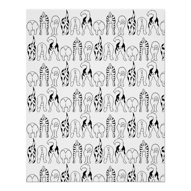 Dog Butts Pattern Poster (Front)