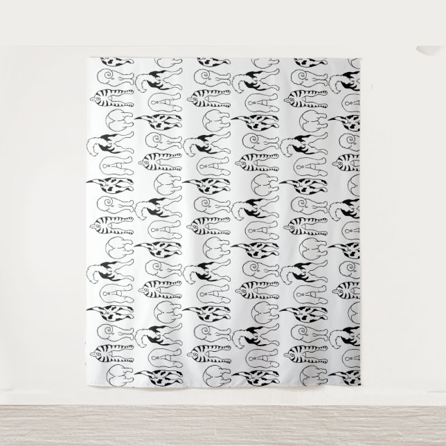 Dog Butts Pattern Tapestry (Front)