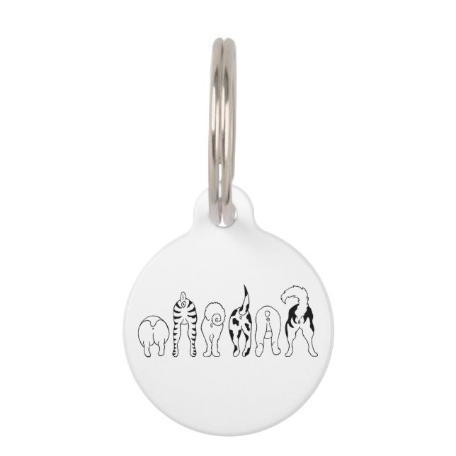Dog Butts Pet ID Tag (Front)