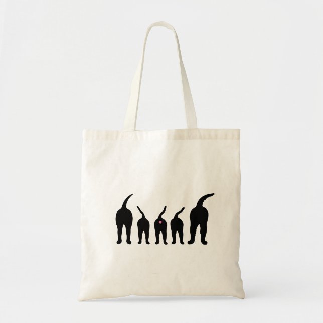 Dog Butts Silhouette Tote Bag (Front)