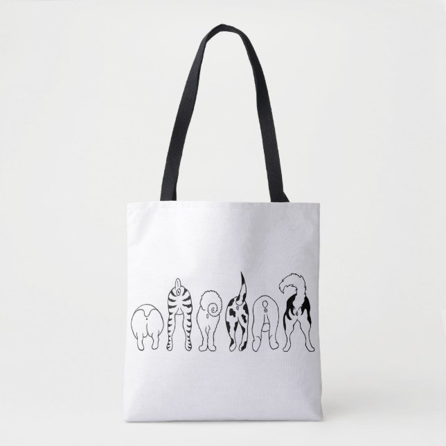 Dog Butts Tote Bag (Front)
