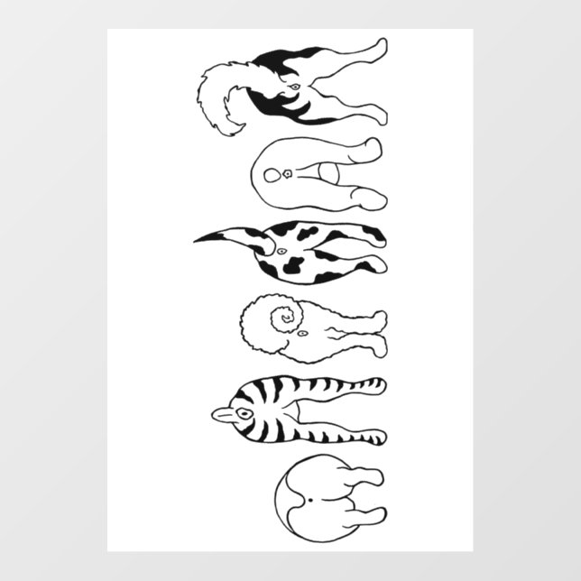 Dog Butts Wall Decal (Front)