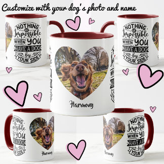 Dog by your Side custom personalized name photo Mug