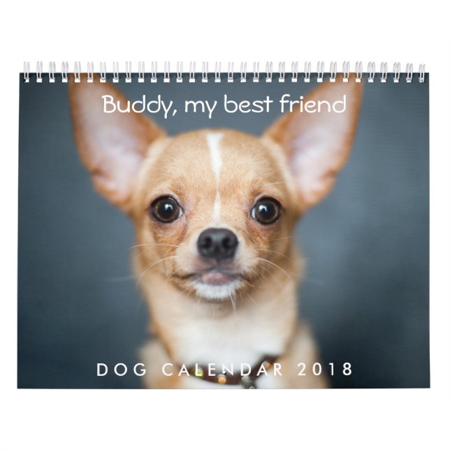 Dog Calendar 2018 Personalized Add Photo (Cover)