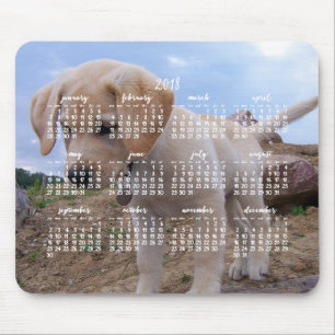 Dog Calendar 2018 Personalized Mouse Pad