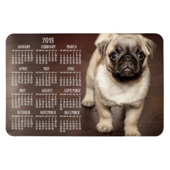 Dog Calendar 2018 Photo Large Magnet 4x6 by online_store at Zazzle