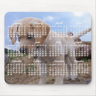 Dog Calendar 2019 Personalized Mouse Pad