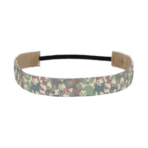 Dog Camouflage Pattern Athletic Headband