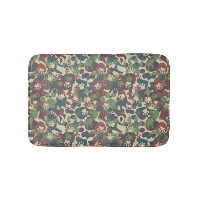 Dog Camouflage Pattern Bathroom Mat (Front)