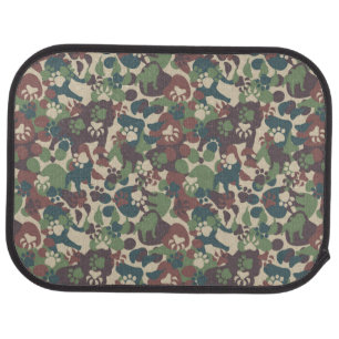 Dog Camouflage Pattern Car Floor Mat