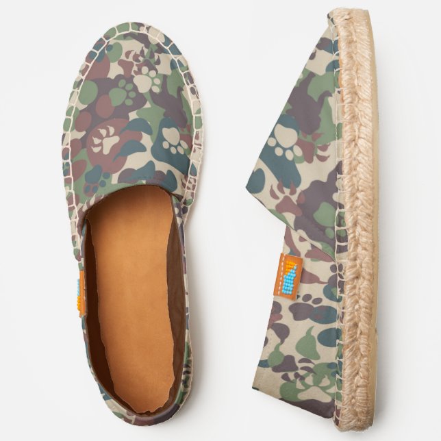 Dog Camouflage Pattern Espadrilles (Side)