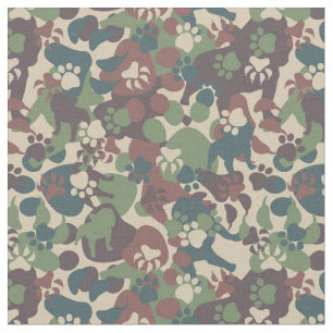 Dog Camouflage Pattern Fabric