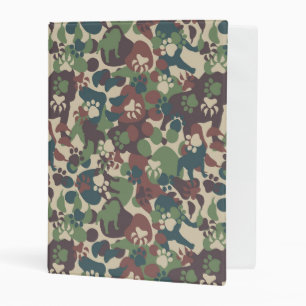 Dog Camouflage Pattern Mini Binder