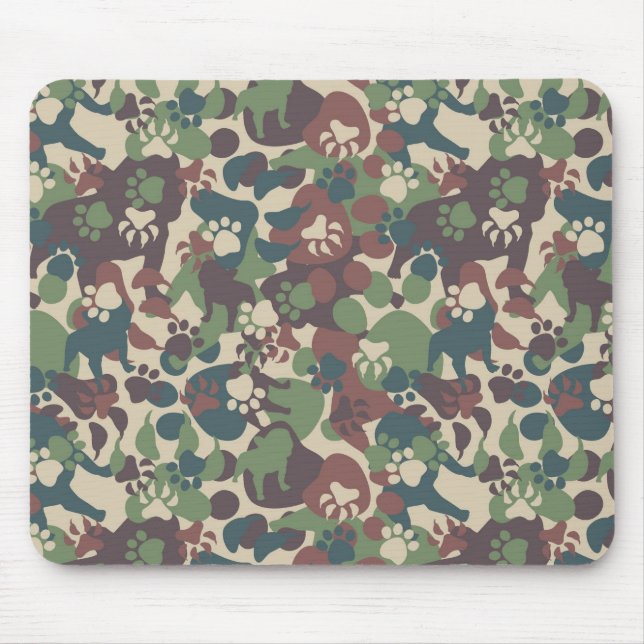 Dog Camouflage Pattern Mouse Pad (Front)