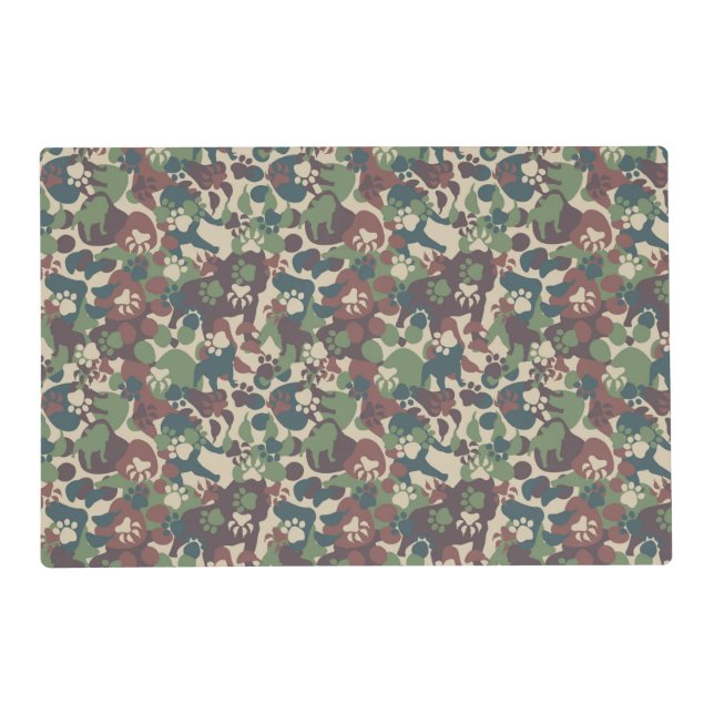 Dog Camouflage Pattern Placemat (Front)