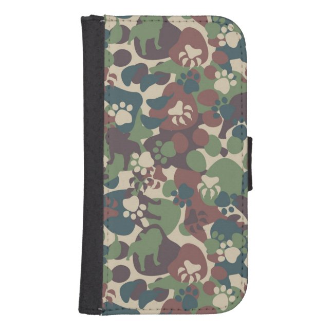 Dog Camouflage Pattern Samsung Galaxy Wallet Case (Front)