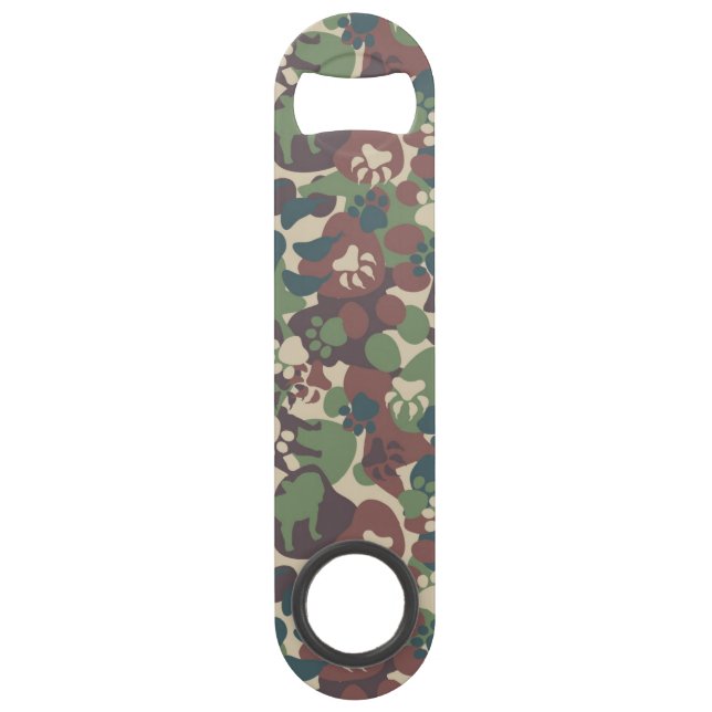 Dog Camouflage Pattern Speed Bottle Opener (Front)