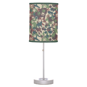 Dog Camouflage Pattern Table Lamp