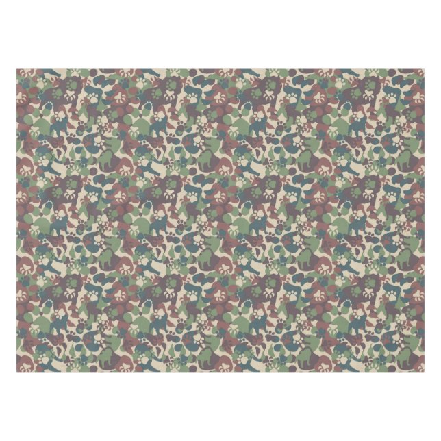Dog Camouflage Pattern Tablecloth (Front (Horizontal))