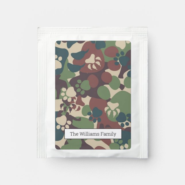 Dog Camouflage Pattern Tea Bag Drink Mix (Front)