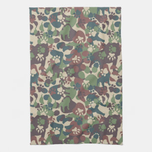 Dog Camouflage Pattern Towel