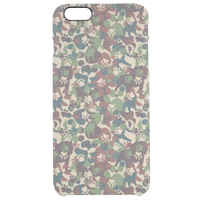 Dog Camouflage Pattern Uncommon iPhone Case (Back)