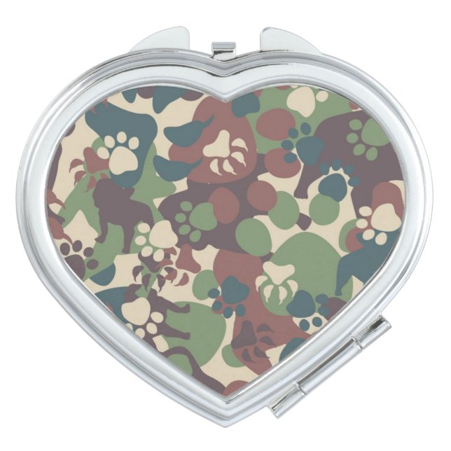 Dog Camouflage Pattern Vanity Mirror (Front)