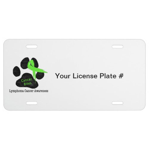 Dog Cancer Non_Hodgkins Lymphoma Awareness License Plate